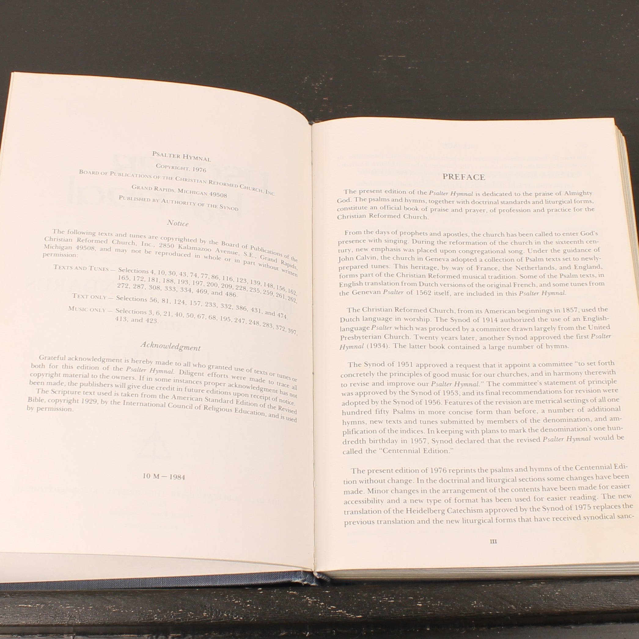 Psalter Hymnal 1976 (1984 Druk) - Christian Reformed Church - Hardcover - Grand Rapids, Michigan