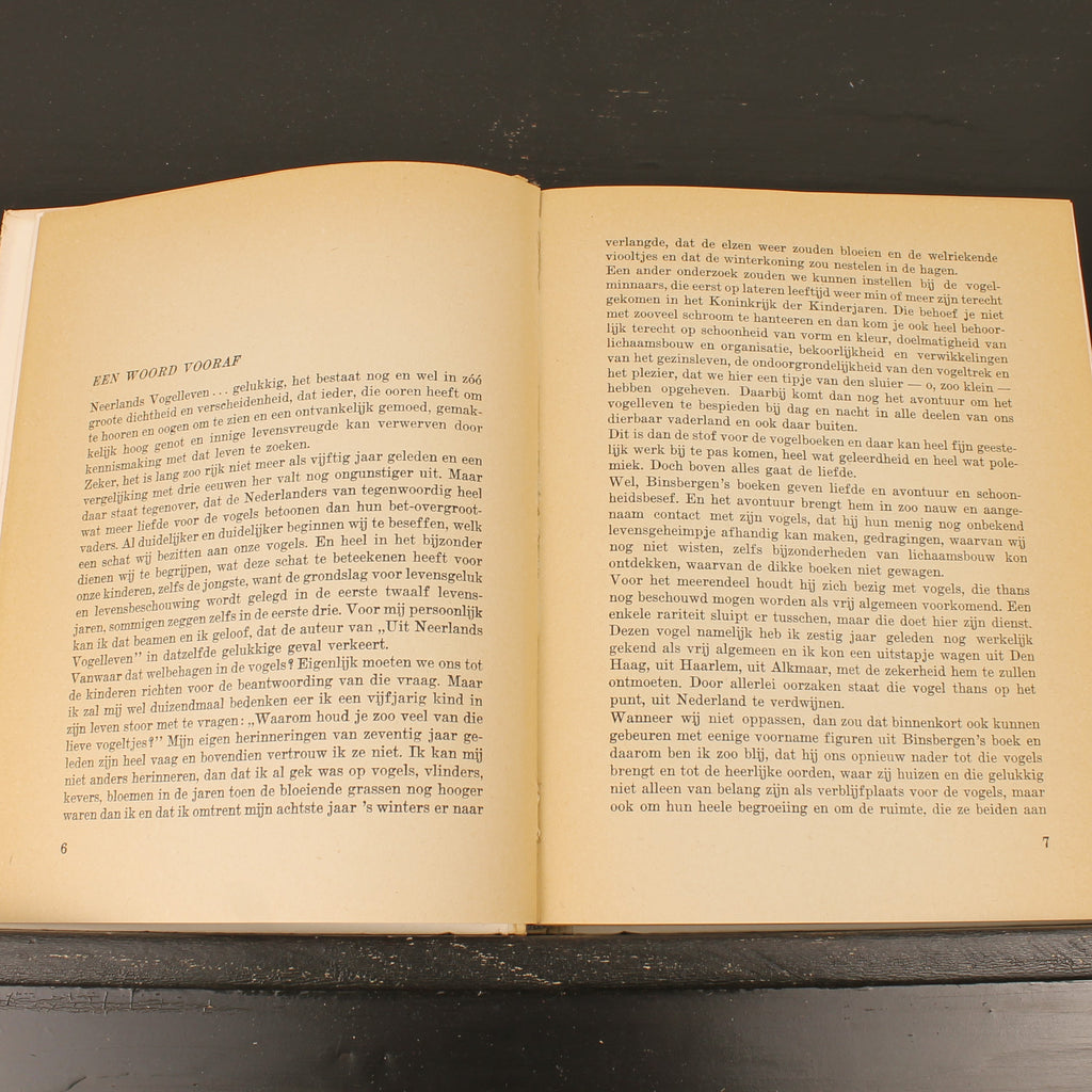 Uit Neerlands Vogelleven (1941) - Nol Binsbergen - Voorwoord Jac. P. Thijsse - Uitgeverij Boot Den Haag
