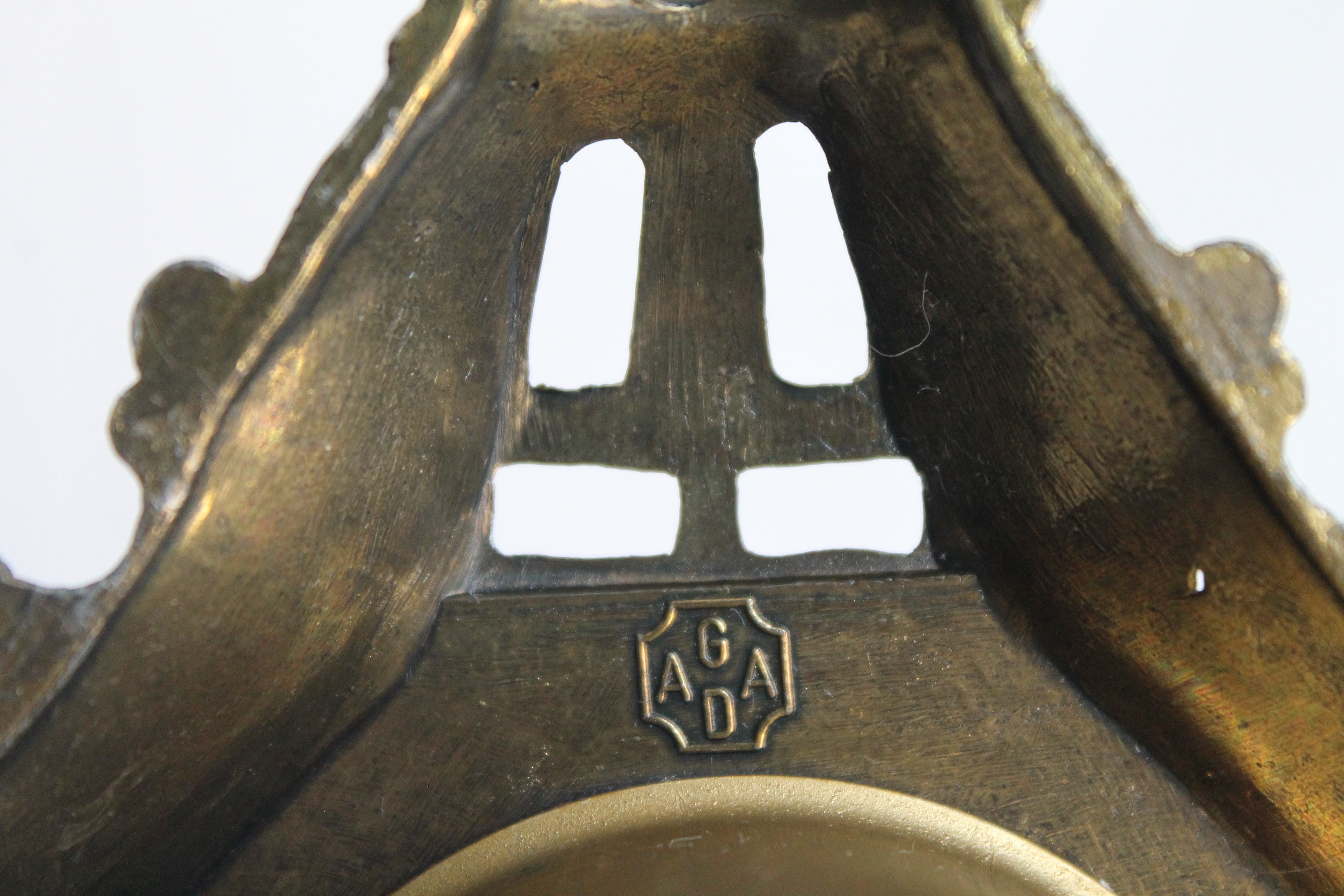 AGDA Art Nouveau Messing Tafelklok – Rijk Gedecoreerde Vintage Klok (Werkt)