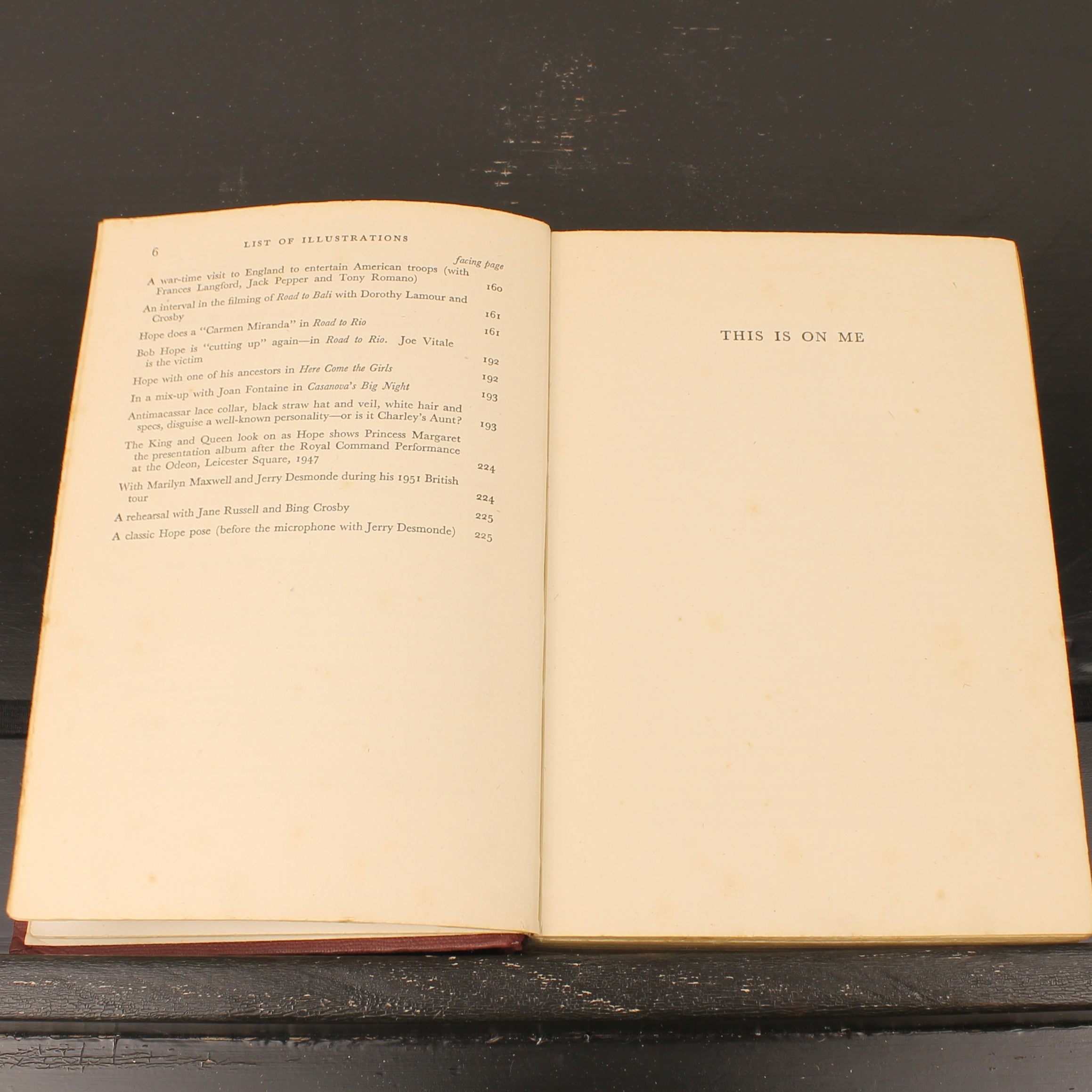 Bob Hope Boek ‘This Is On Me’ (1954) – RAF Library Eindhoven / NAAFI Provenance