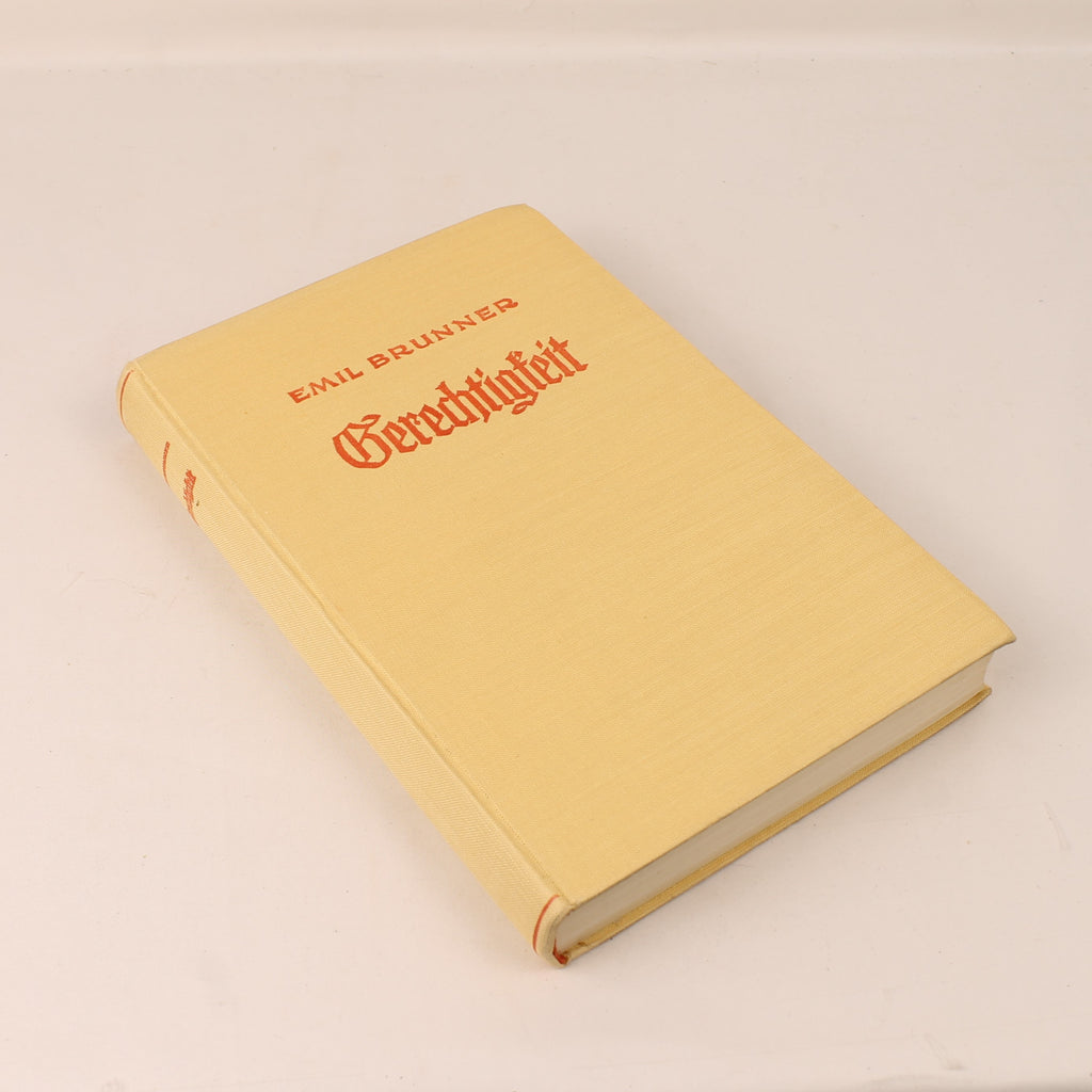 Gerechtigkeit (1943) - Emil Brunner - Zwitserse WOII Uitgave met Stofomslag