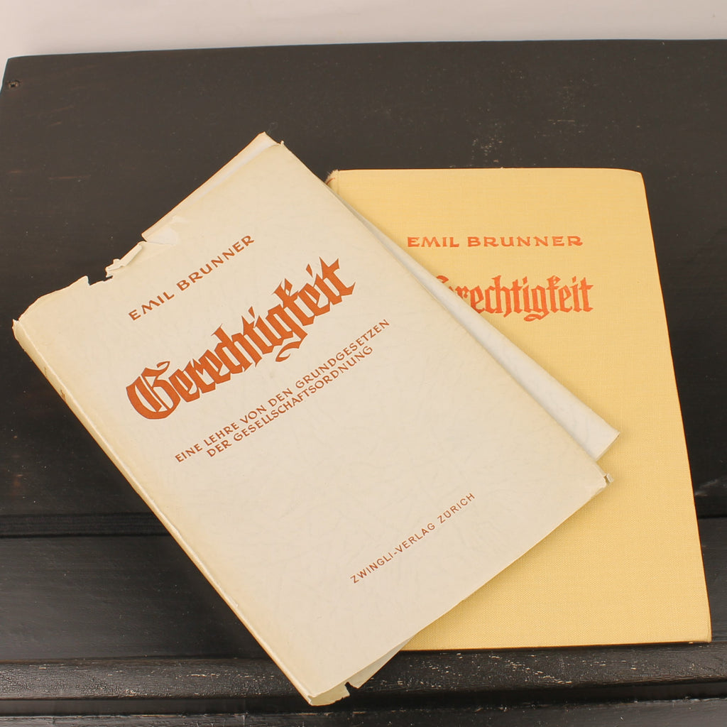 Gerechtigkeit (1943) - Emil Brunner - Zwitserse WOII Uitgave met Stofomslag