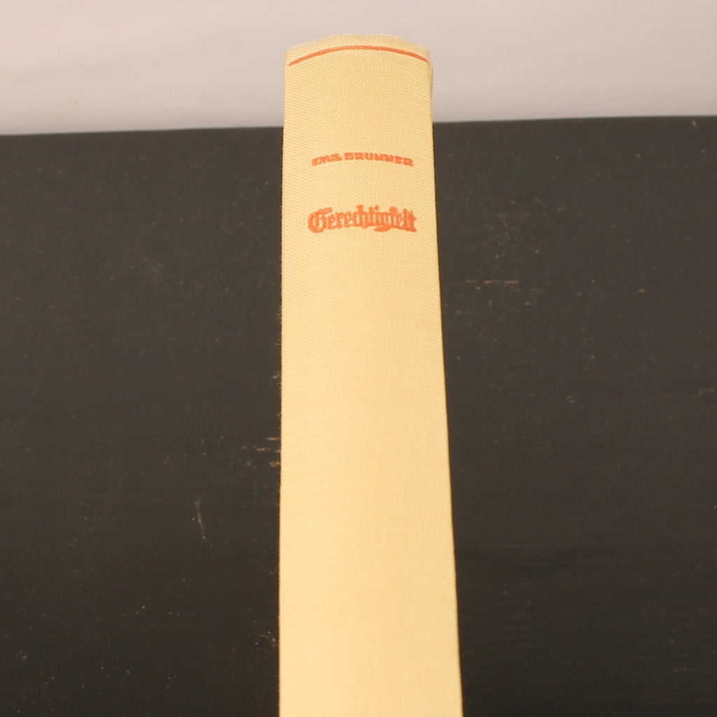 Gerechtigkeit (1943) - Emil Brunner - Zwitserse WOII Uitgave met Stofomslag