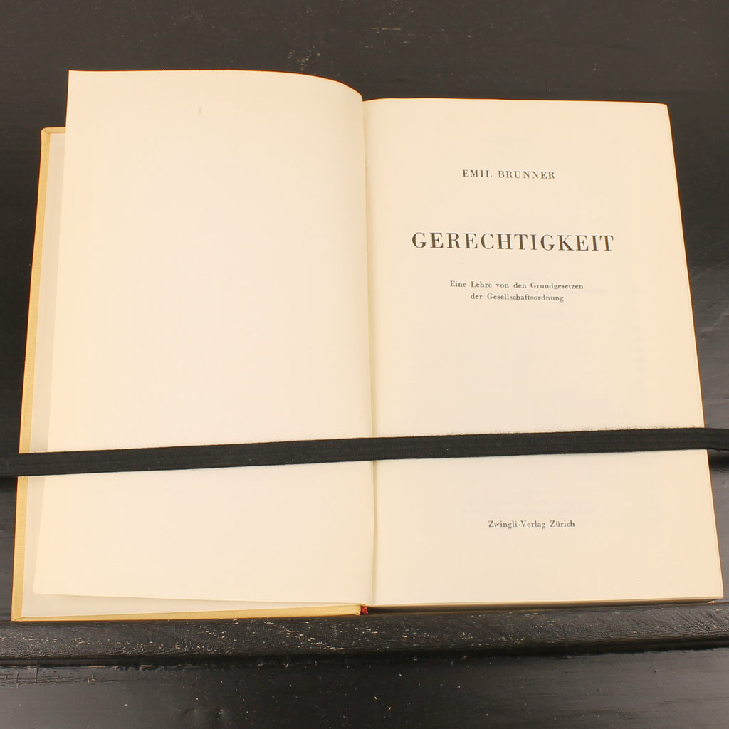 Gerechtigkeit (1943) - Emil Brunner - Zwitserse WOII Uitgave met Stofomslag