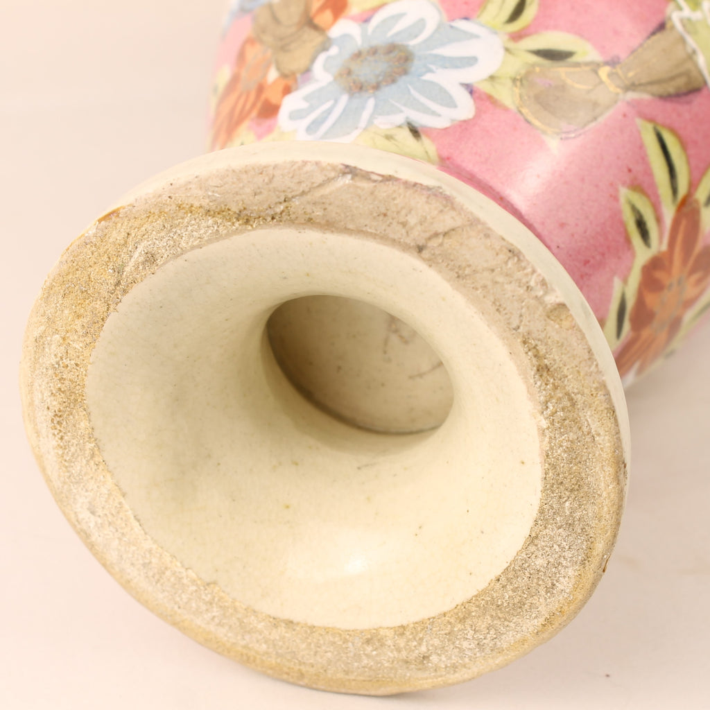 Japanese Satsuma Style Vase – Hand-painted Samurai Decor – Moriage – Large 32 cm