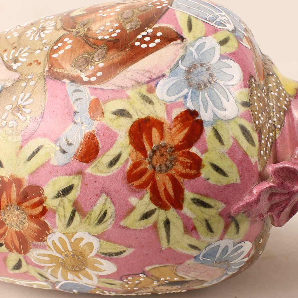 Japanese Satsuma Style Vase – Hand-painted Samurai Decor – Moriage – Large 32 cm