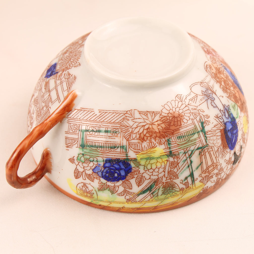 Japanse Geisha Theeset – 2 Theepotten – 4 Kop & Schotel – Made in Japan ca. 1950