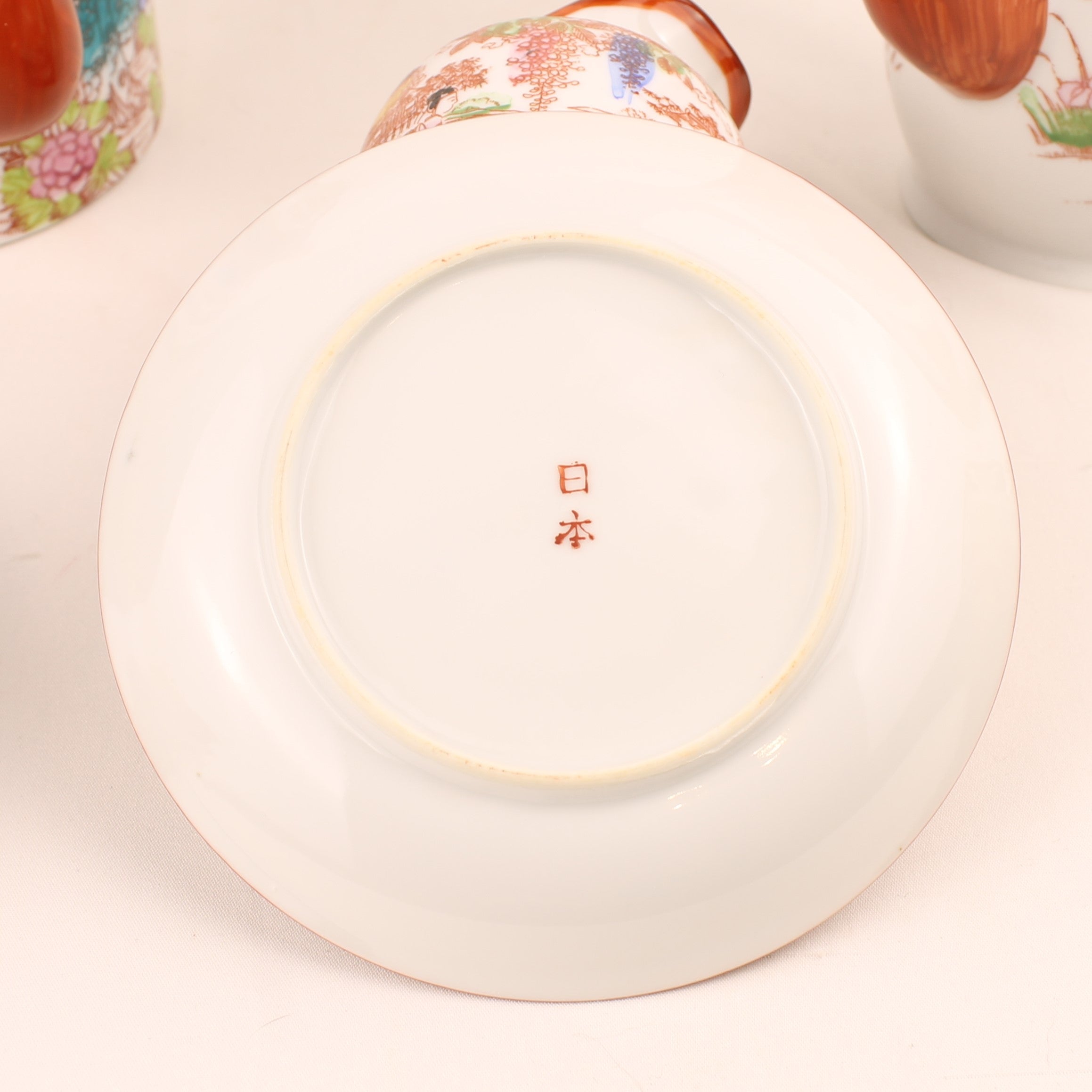 Japanse Geisha Theeset – 2 Theepotten – 4 Kop & Schotel – Made in Japan ca. 1950