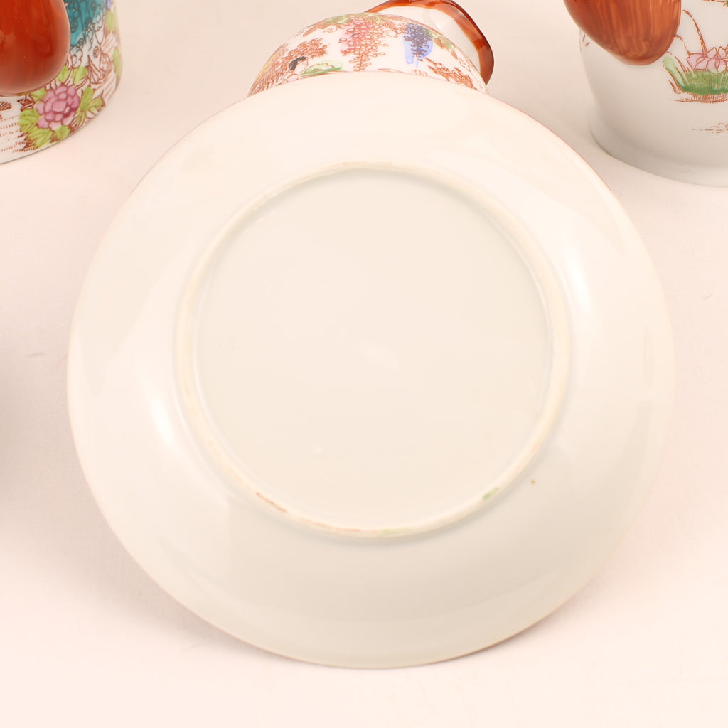 Japanse Geisha Theeset – 2 Theepotten – 4 Kop & Schotel – Made in Japan ca. 1950