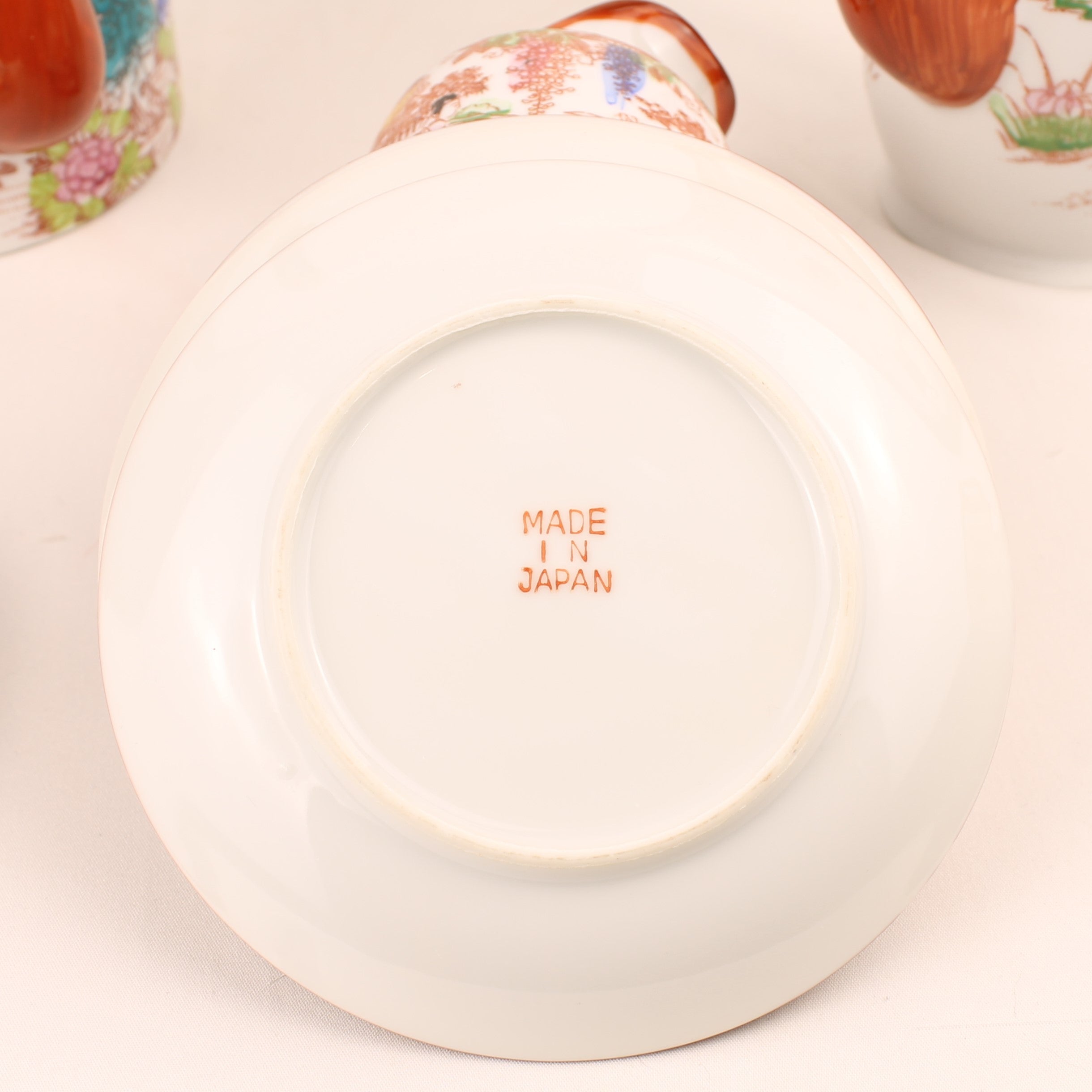 Japanse Geisha Theeset – 2 Theepotten – 4 Kop & Schotel – Made in Japan ca. 1950