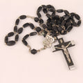 Franse Rozenkrans met Houten Kralen en Kruis - ca. 1950–1970
