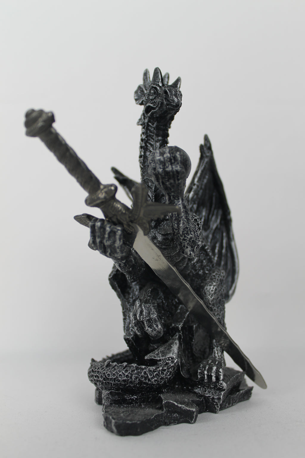 Dragon with sword | Resin figurine with metal letter opener