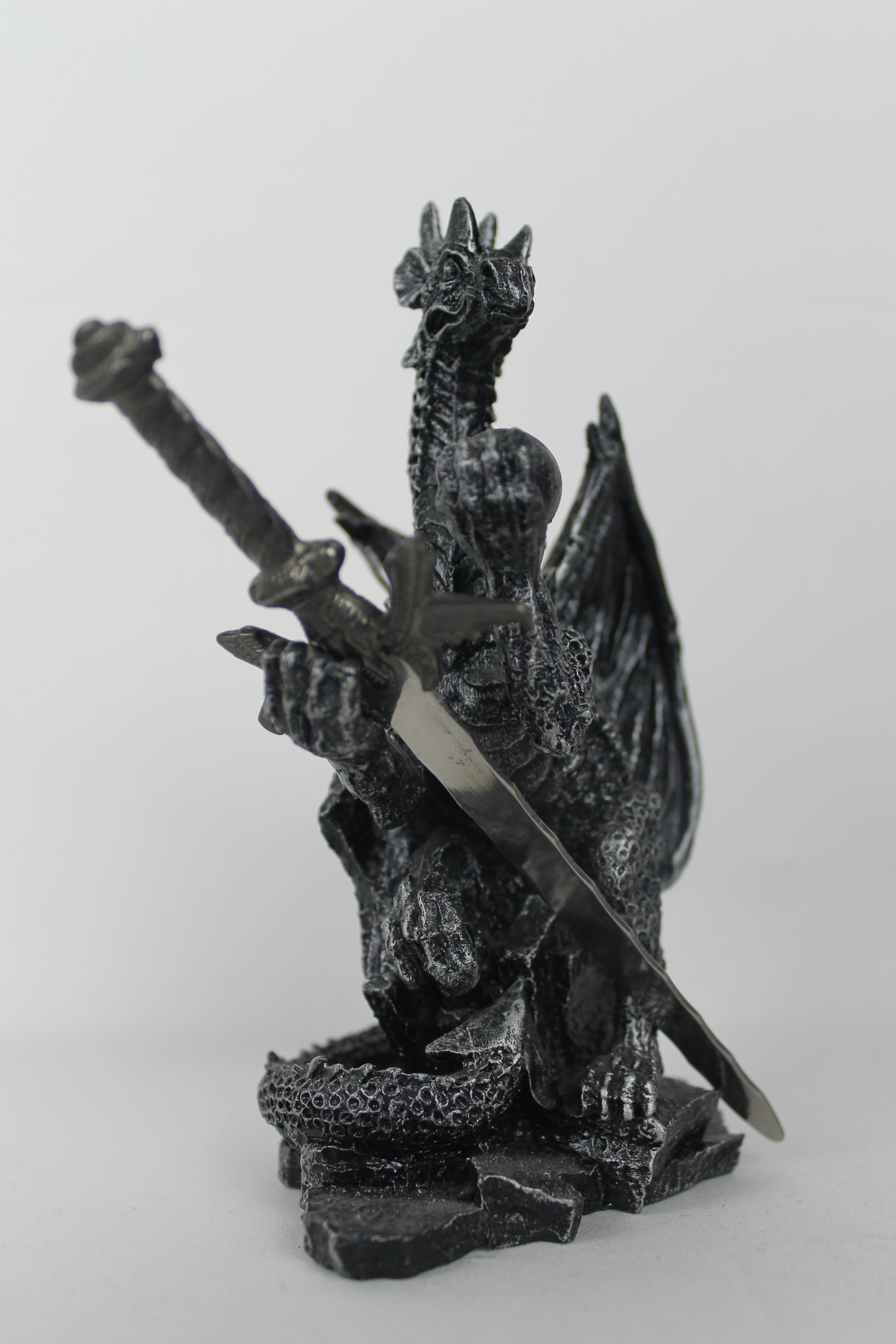 Dragon with sword | Resin figurine with metal letter opener