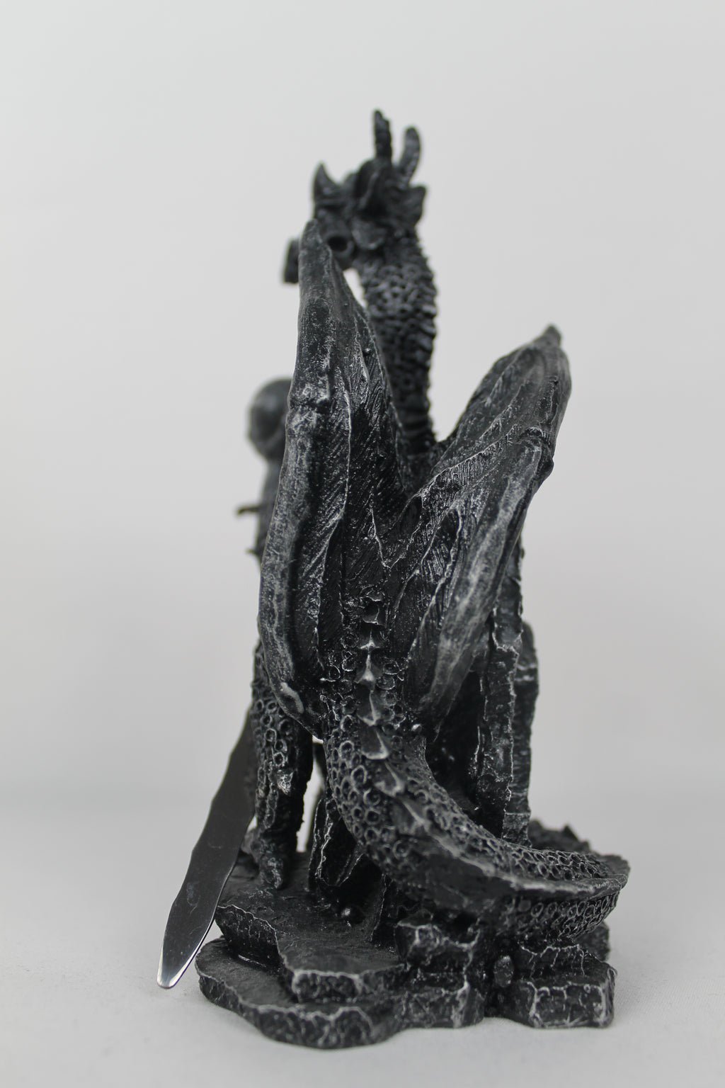 Dragon with sword | Resin figurine with metal letter opener