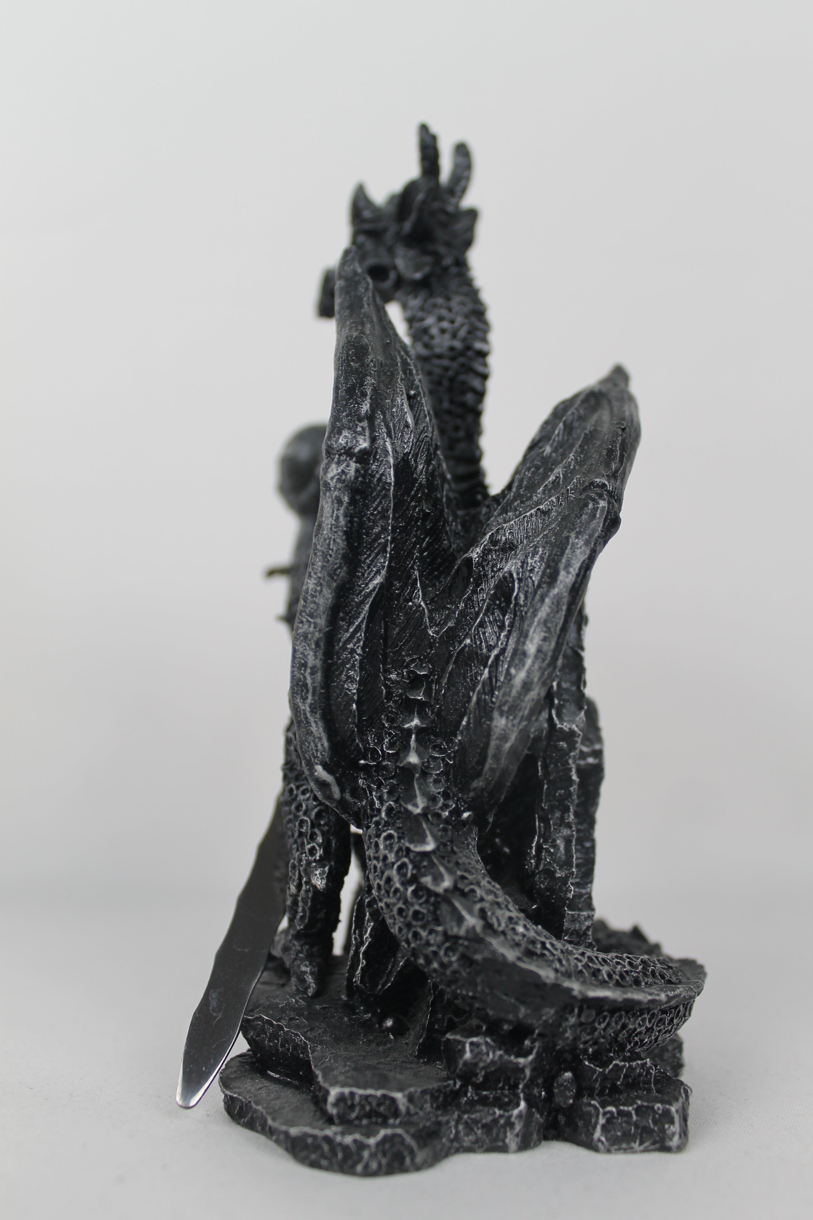 Dragon with sword | Resin figurine with metal letter opener