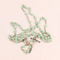 Italiaanse rozenkrans met mintgroene kralen en crucifix