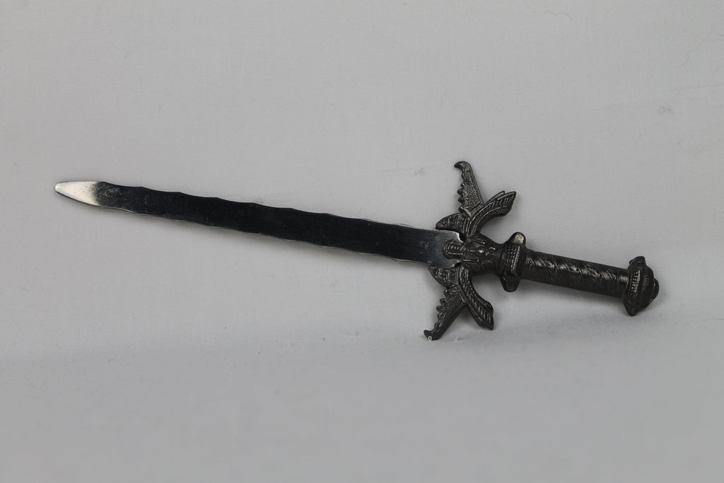 Dragon with sword | Resin figurine with metal letter opener