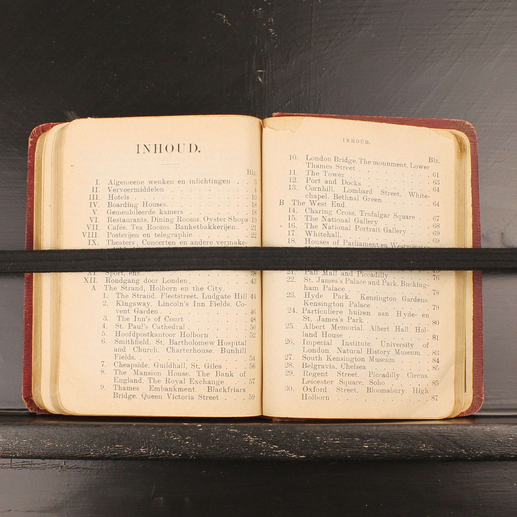 Help U Zelf op Reis met Engelsch – Antieke Londen Reisgids ca. 1912 Den Haag