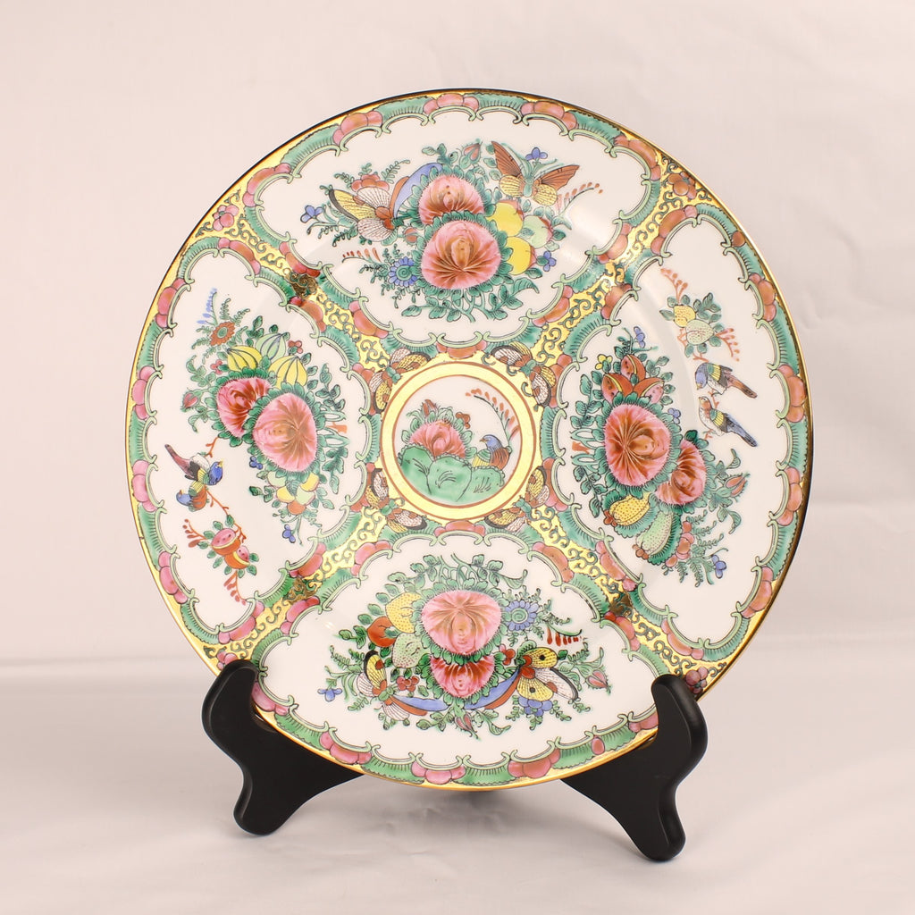 Chinees Famille Rose Bord – Rose Canton Stijl – Bloemen & Vlinders – Ø25,5 cm
