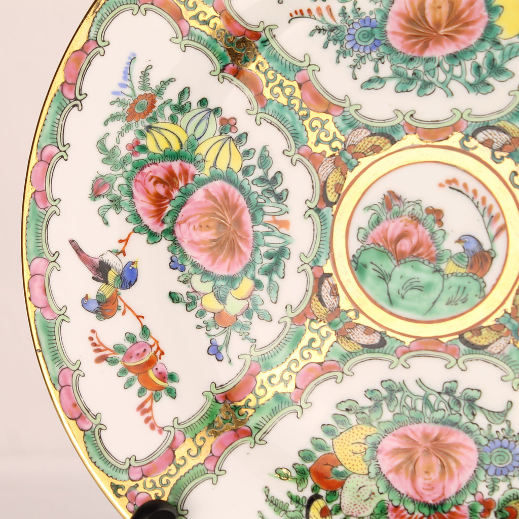 Chinees Famille Rose Bord – Rose Canton Stijl – Bloemen & Vlinders – Ø25,5 cm