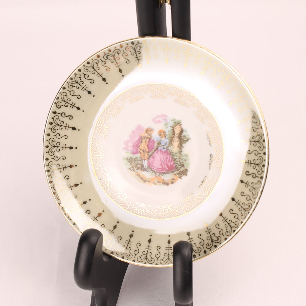 Porseleinen Schoteltje “Versailles” met Gouddecor en Romantische Scène Ø11,5 cm