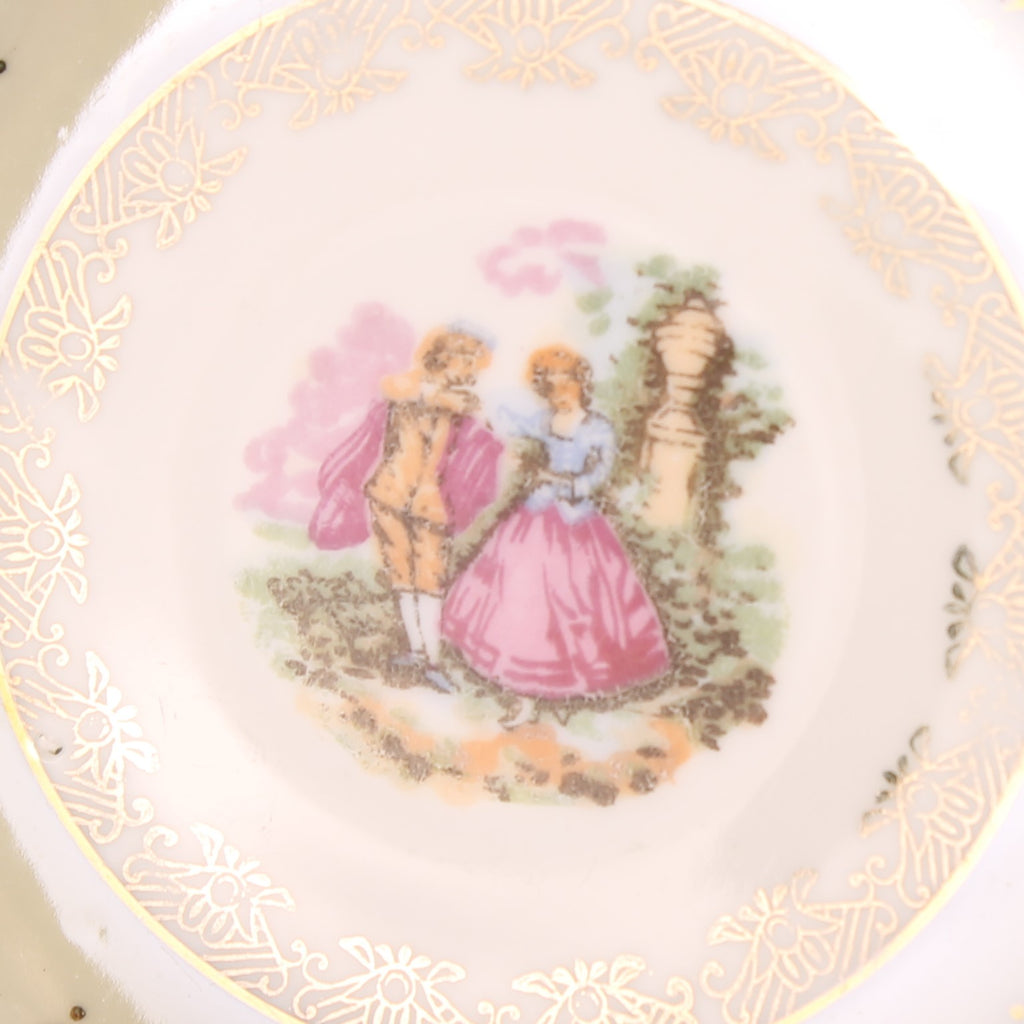 Porseleinen Schoteltje “Versailles” met Gouddecor en Romantische Scène Ø11,5 cm