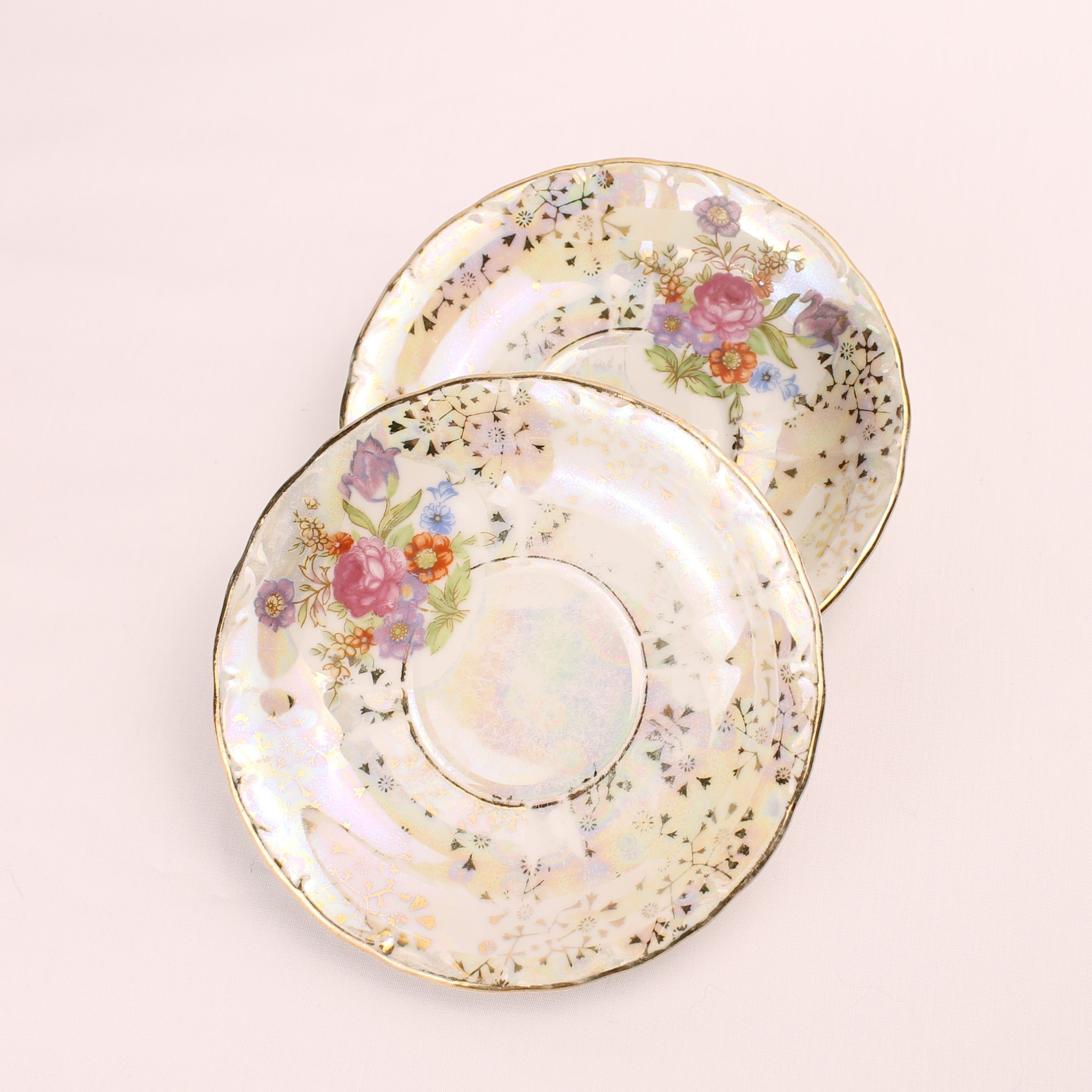 Lustre Schoteltjes (2) met Bloemdecor Ø11,5 cm