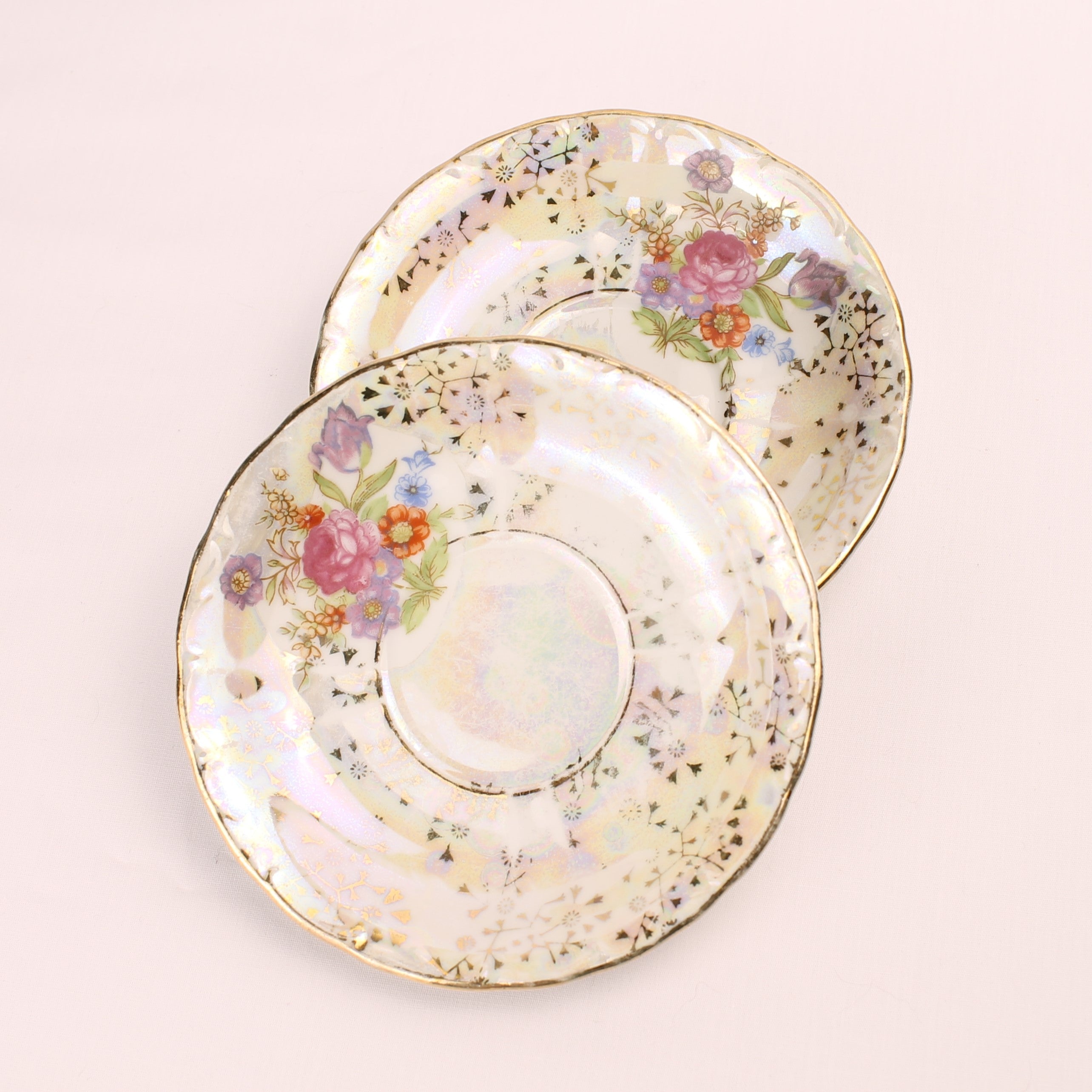 Lustre Schoteltjes (2) met Bloemdecor Ø11,5 cm