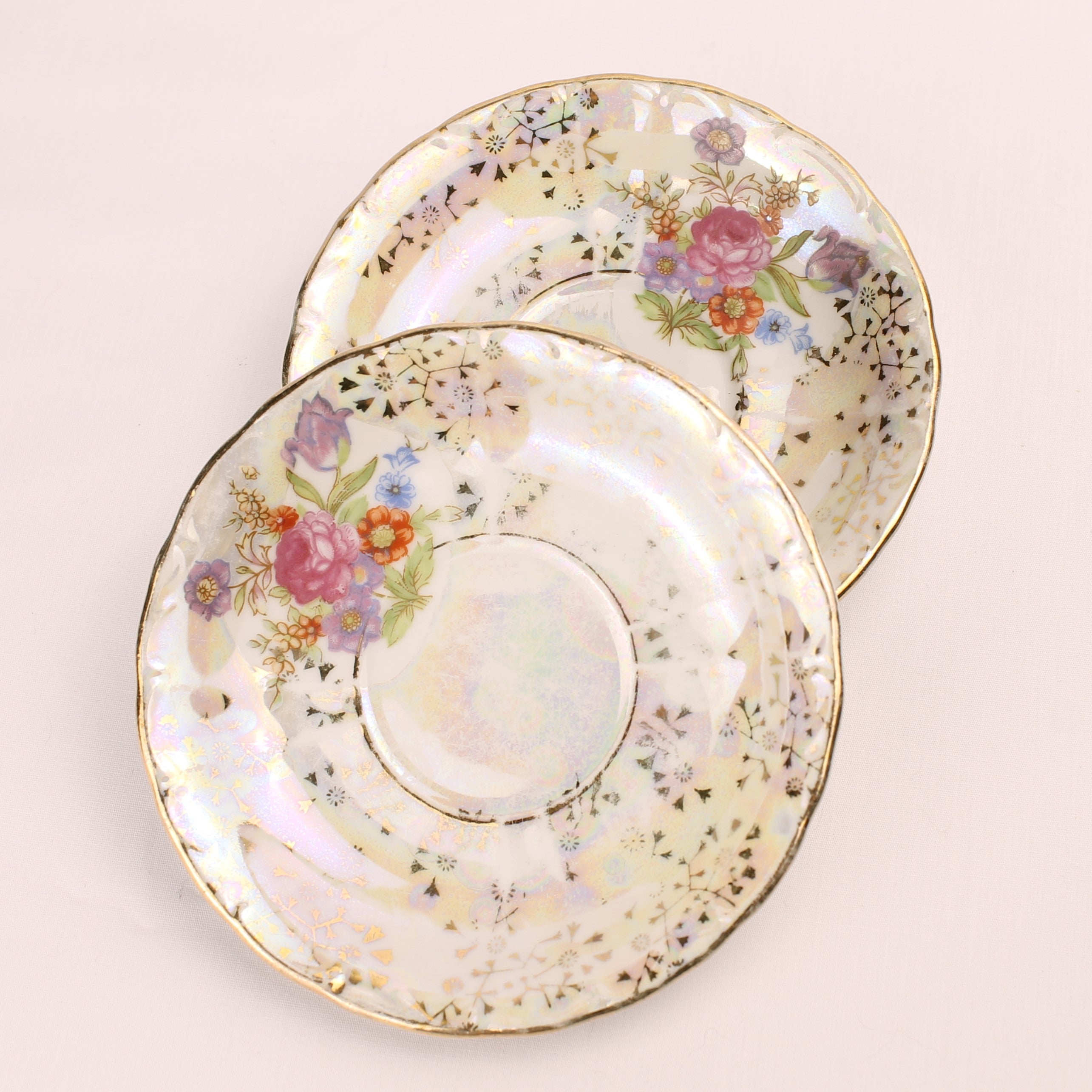 Lustre Schoteltjes (2) met Bloemdecor Ø11,5 cm