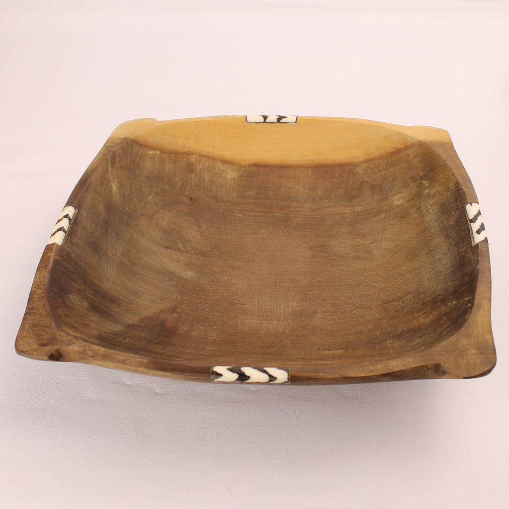 Handgesneden Houten Schaaltjes met Inleg (2) – Vintage Afrikaans – Nesting Set