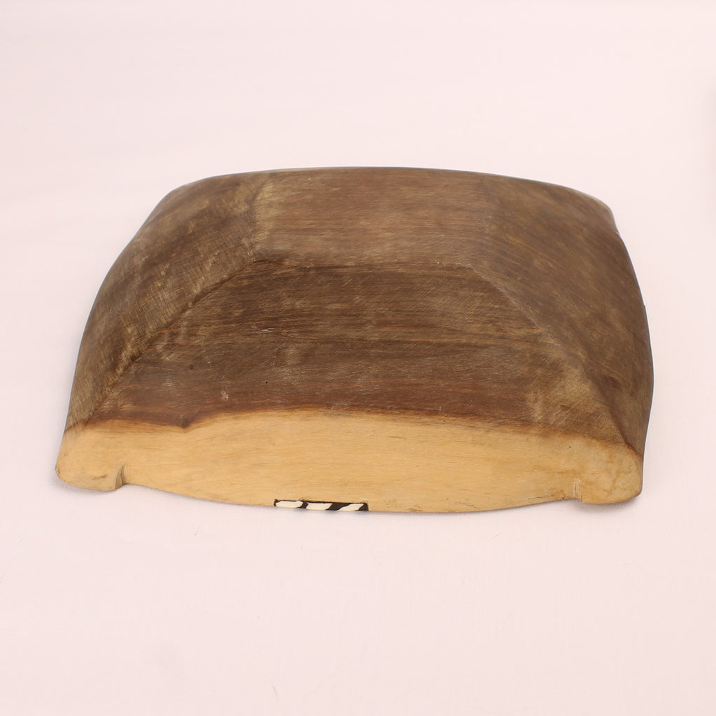 Handgesneden Houten Schaaltjes met Inleg (2) – Vintage Afrikaans – Nesting Set