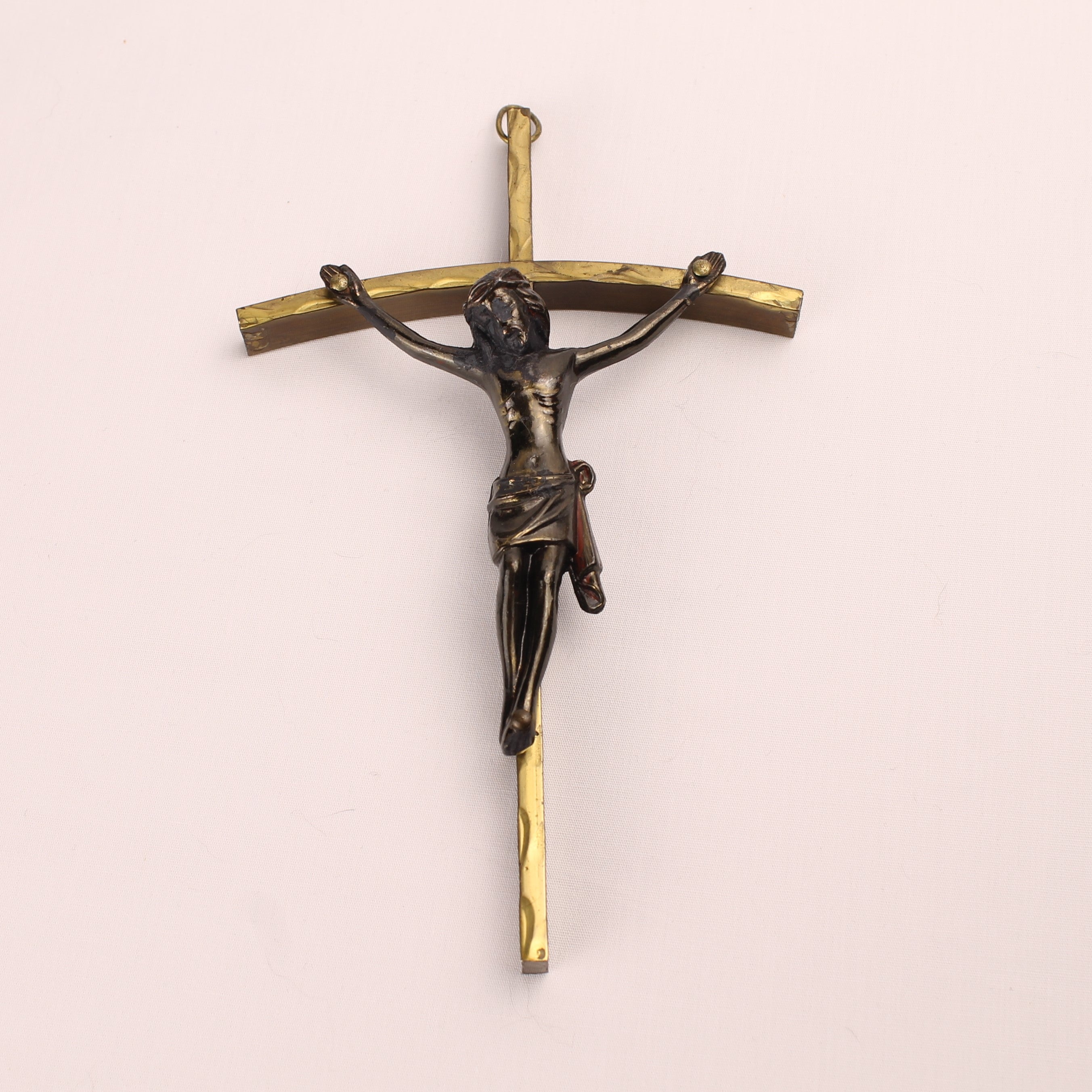 Crucifix Wandkruis Messing en Corpus ca. 1950