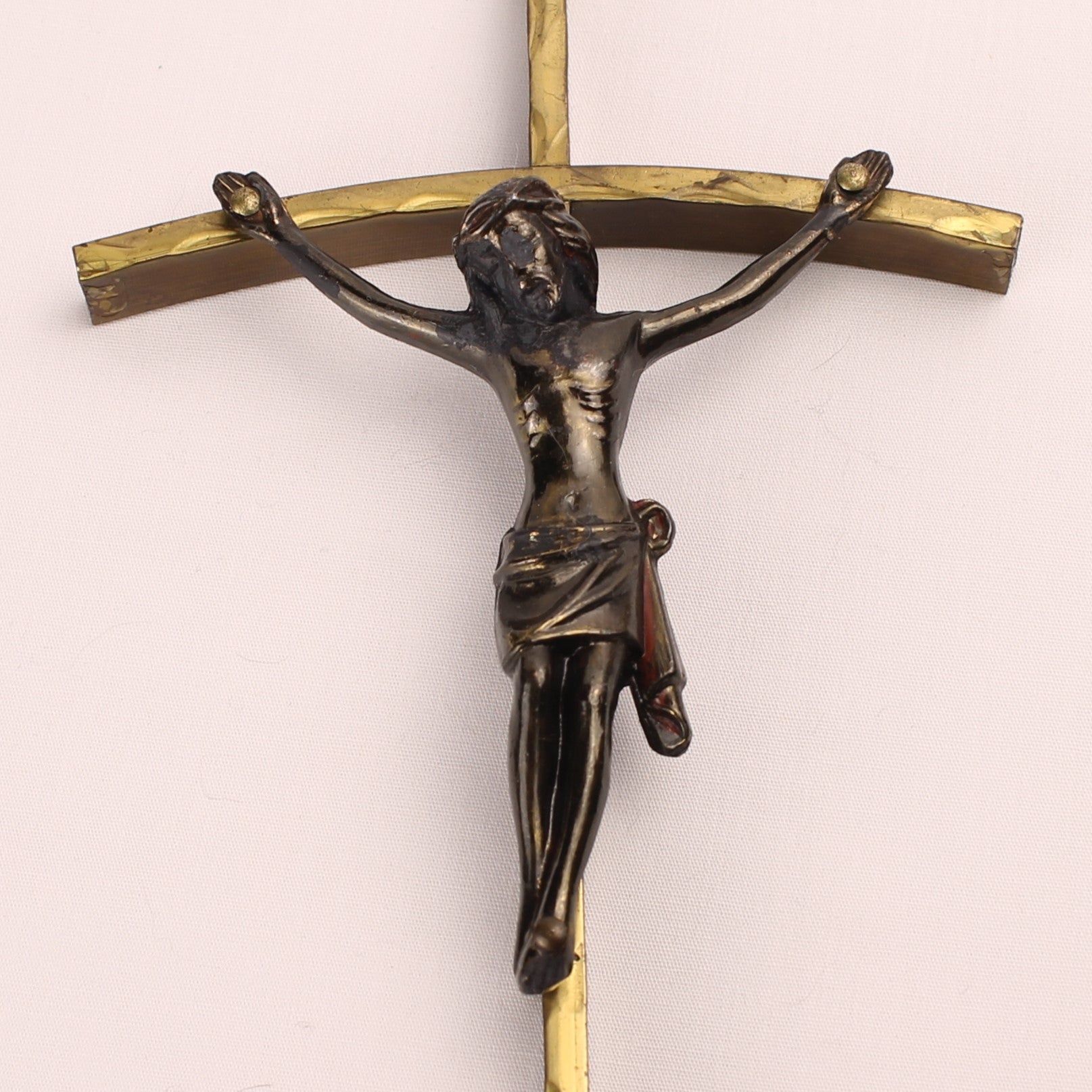 Crucifix Wandkruis Messing en Corpus ca. 1950