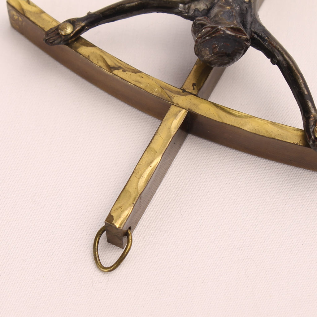 Crucifix Wandkruis Messing en Corpus ca. 1950