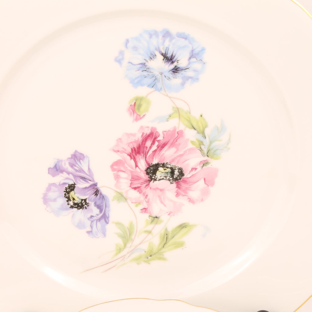 Schumann Arzberg Bavaria Gebaksset - 10-delig - Bloemendecor - ca. 1930–1950