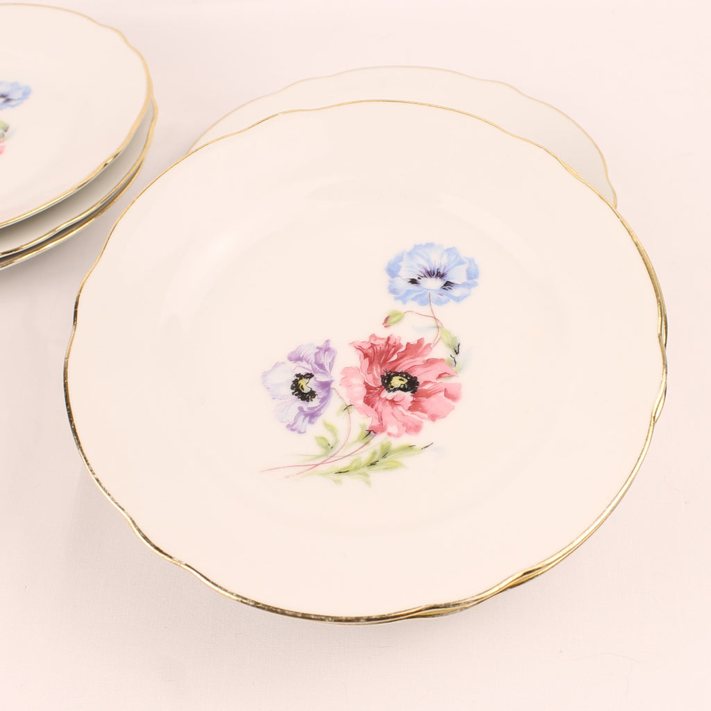 Schumann Arzberg Bavaria Gebaksset - 10-delig - Bloemendecor - ca. 1930–1950