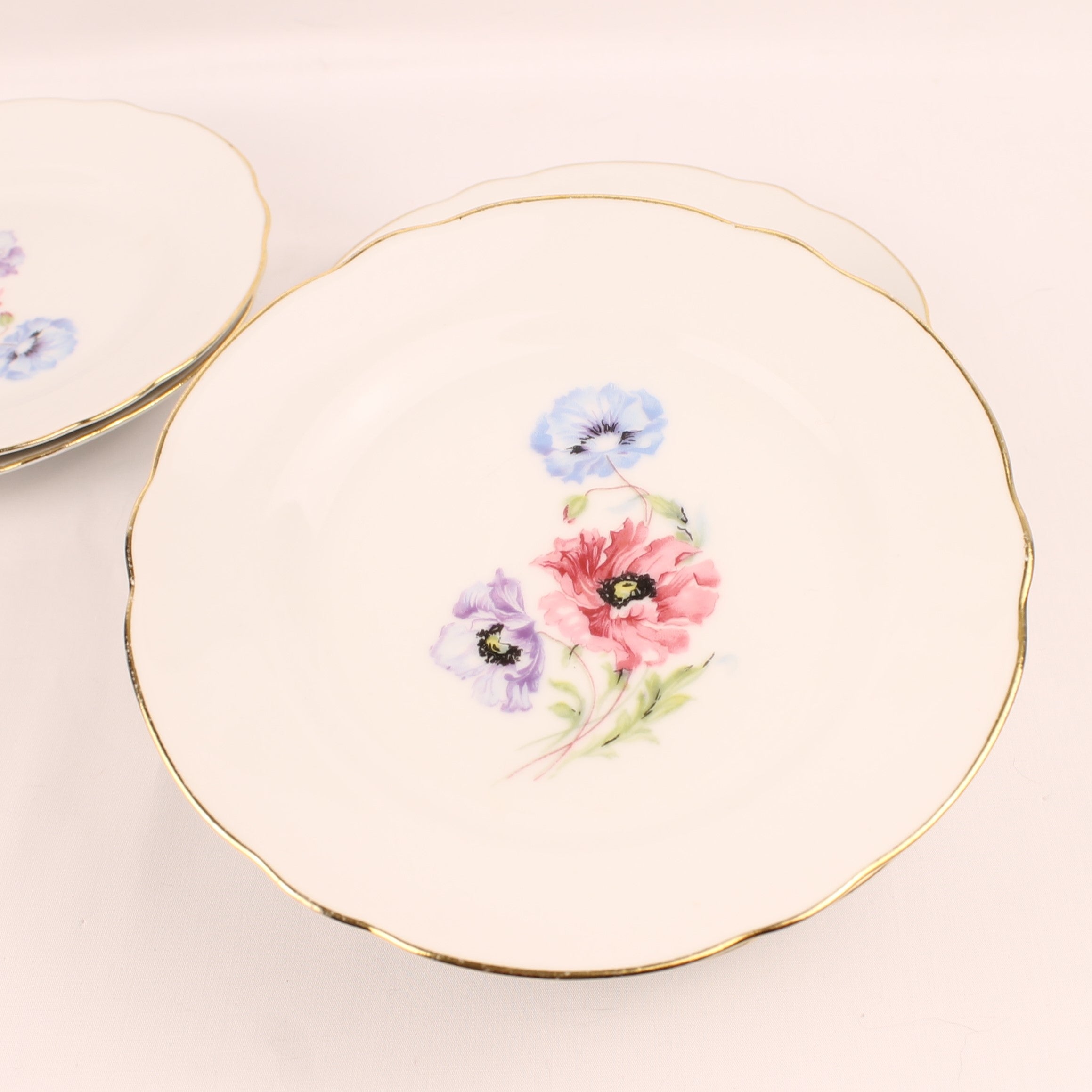 Schumann Arzberg Bavaria Gebaksset - 10-delig - Bloemendecor - ca. 1930–1950