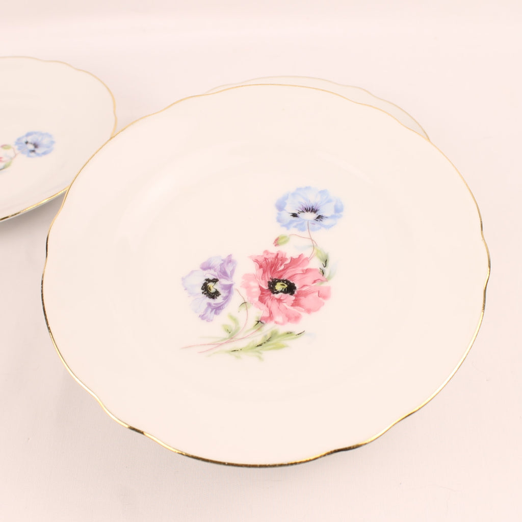Schumann Arzberg Bavaria Gebaksset - 10-delig - Bloemendecor - ca. 1930–1950