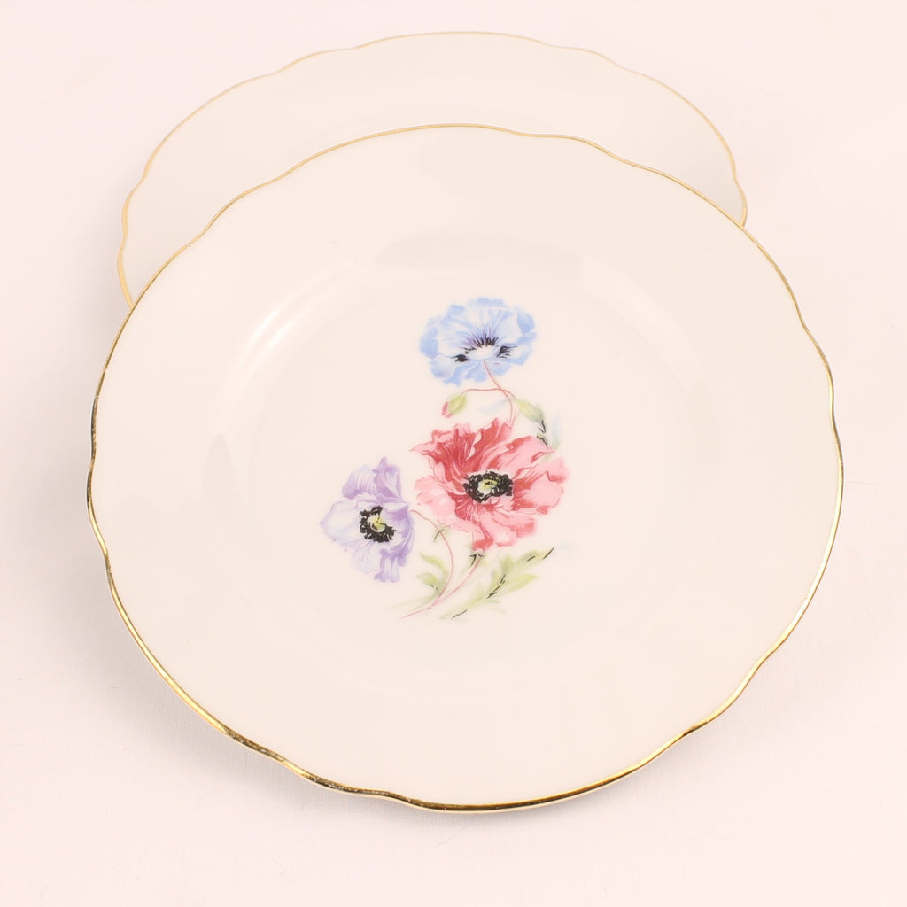 Schumann Arzberg Bavaria Gebaksset - 10-delig - Bloemendecor - ca. 1930–1950