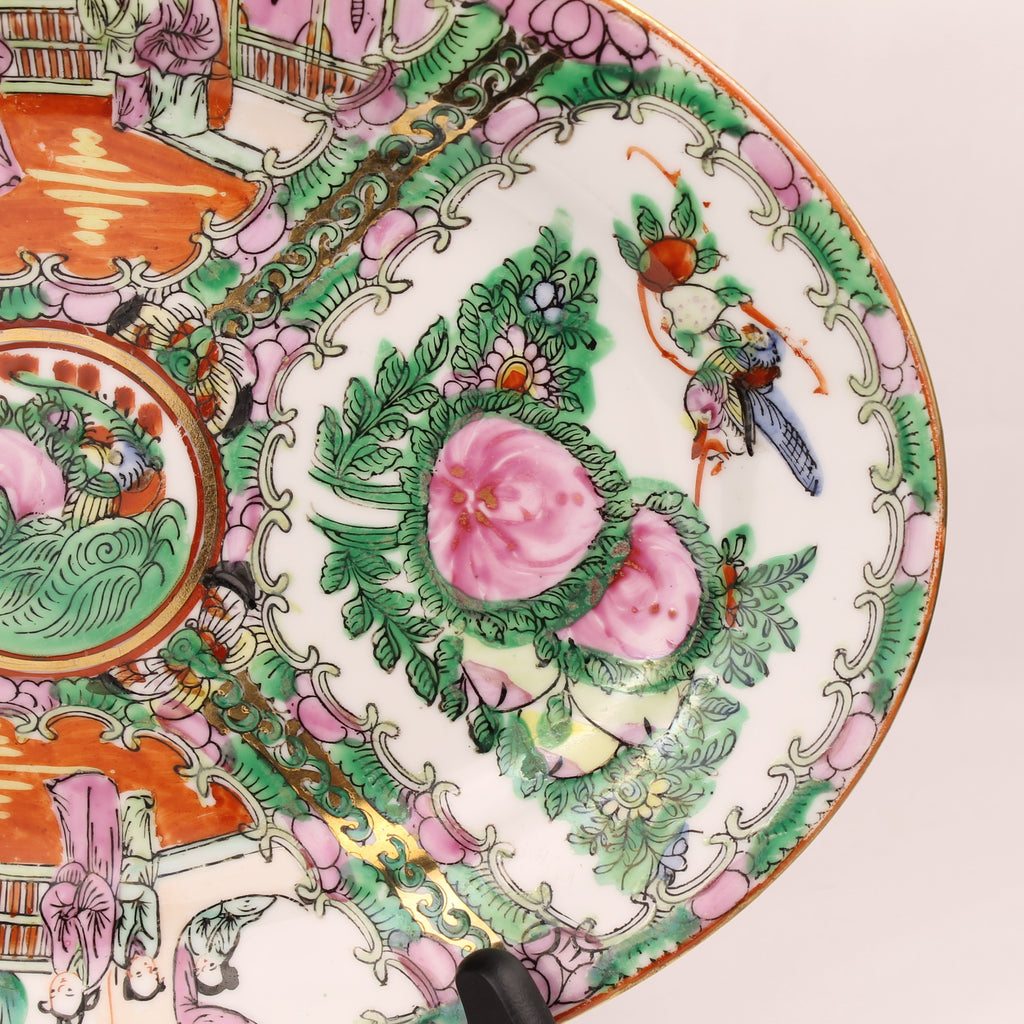 Chinees Ovaal Serveerbord – Rose Medallion – Handbeschilderd – ca. 31 cm