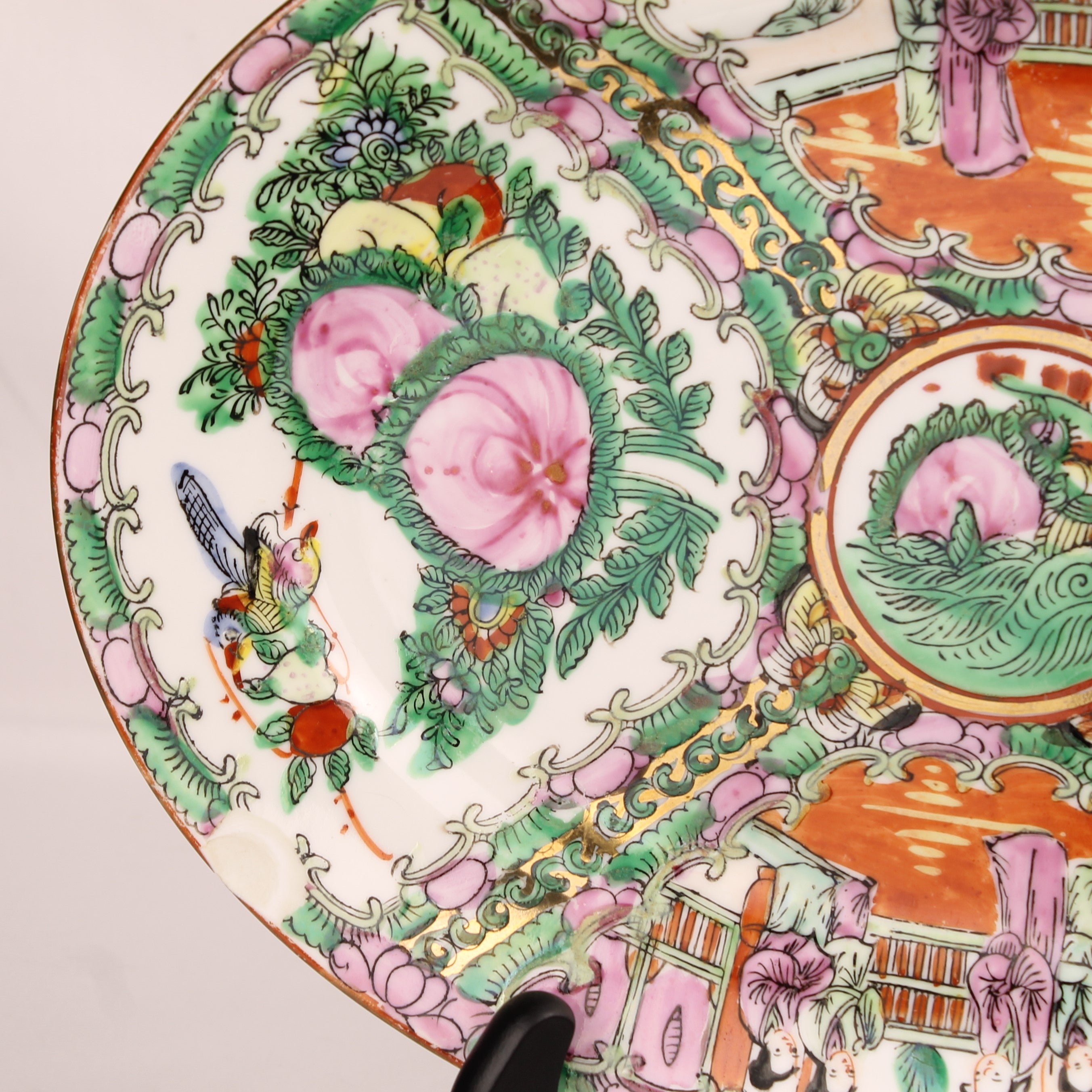 Chinees Ovaal Serveerbord – Rose Medallion – Handbeschilderd – ca. 31 cm