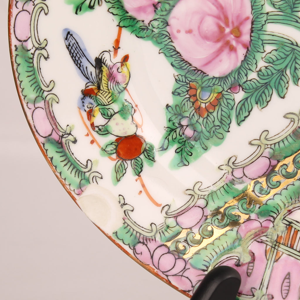 Chinees Ovaal Serveerbord – Rose Medallion – Handbeschilderd – ca. 31 cm