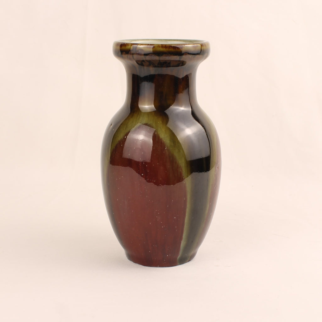 Keramische Vaas met Druipglazuur – West Germany Stijl – Art Pottery