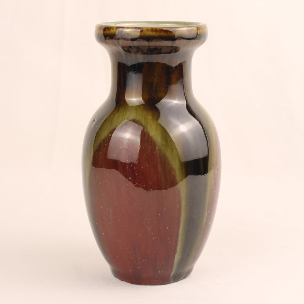 Keramische Vaas met Druipglazuur – West Germany Stijl – Art Pottery