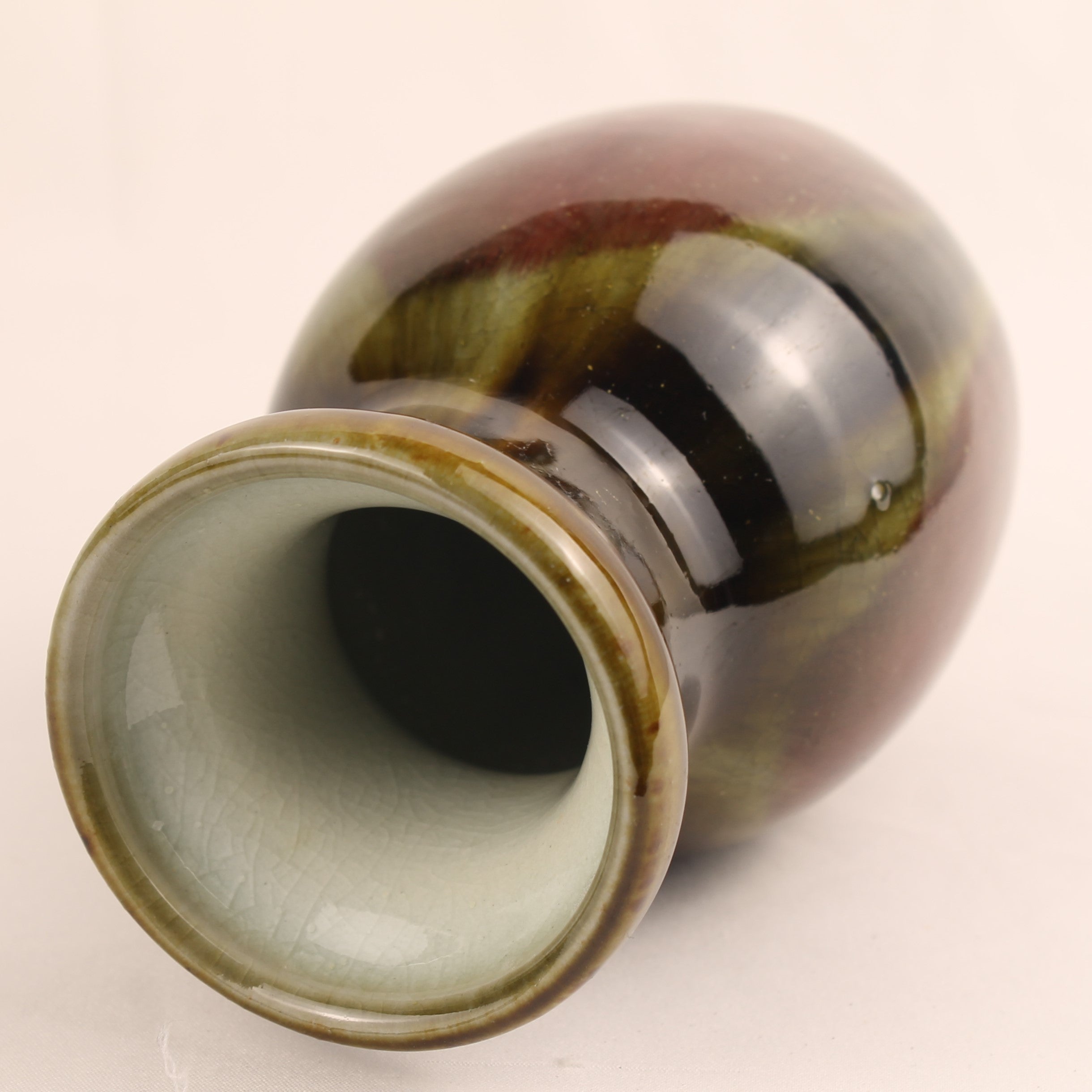 Keramische Vaas met Druipglazuur – West Germany Stijl – Art Pottery