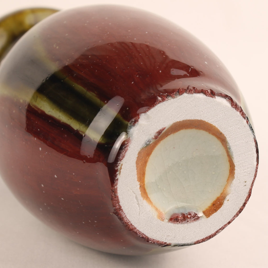 Keramische Vaas met Druipglazuur – West Germany Stijl – Art Pottery