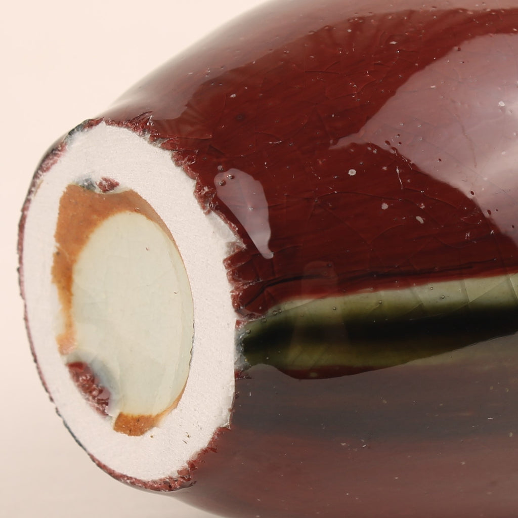 Keramische Vaas met Druipglazuur – West Germany Stijl – Art Pottery