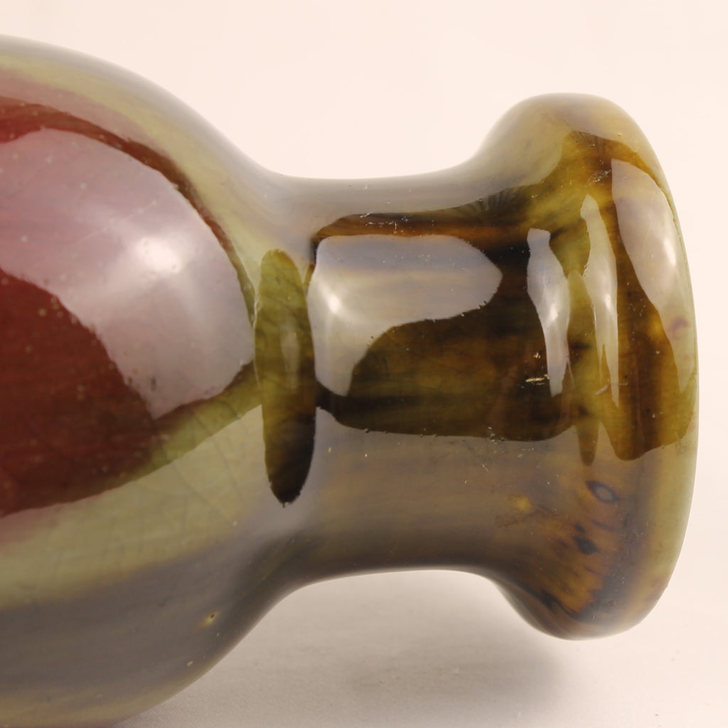Keramische Vaas met Druipglazuur – West Germany Stijl – Art Pottery