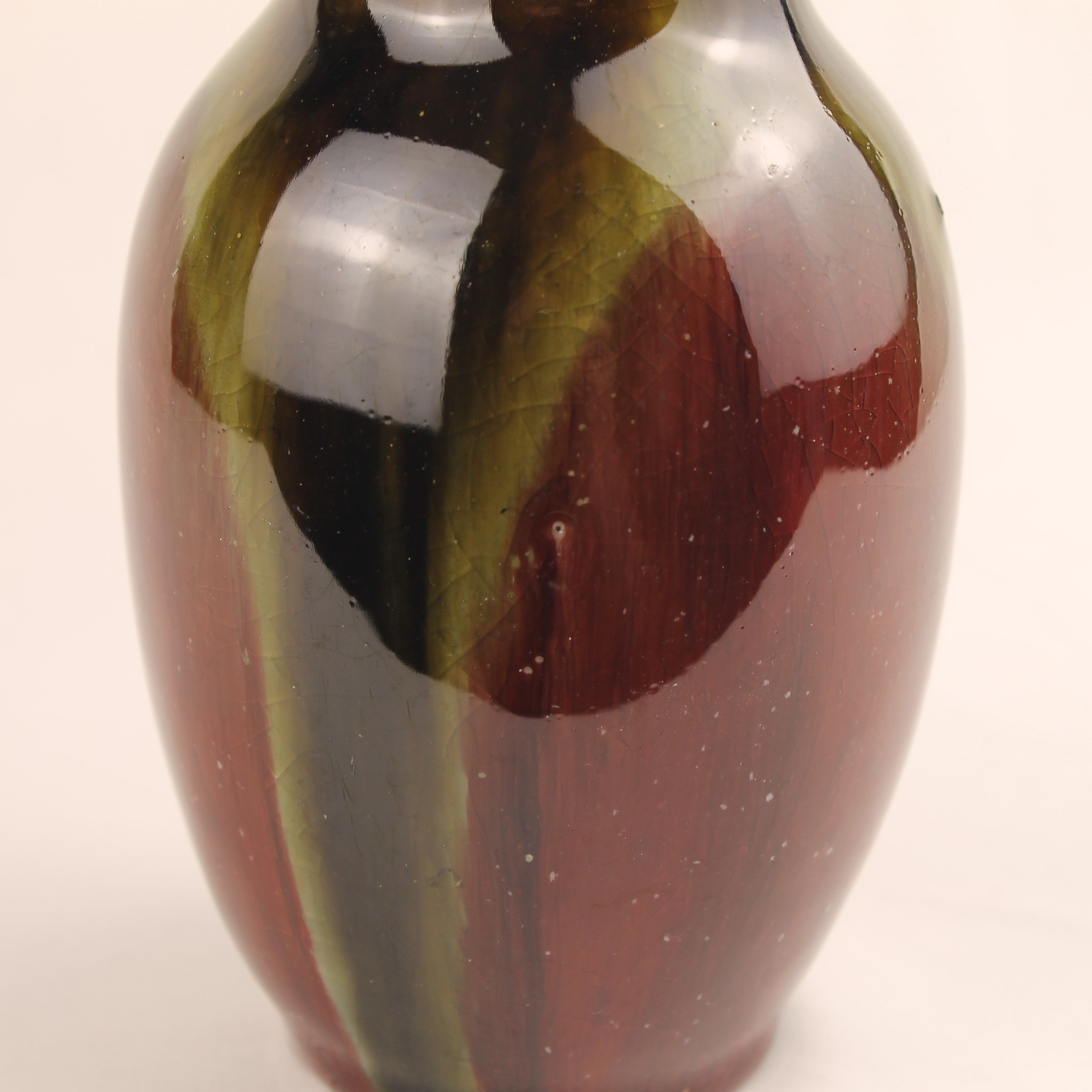 Keramische Vaas met Druipglazuur – West Germany Stijl – Art Pottery