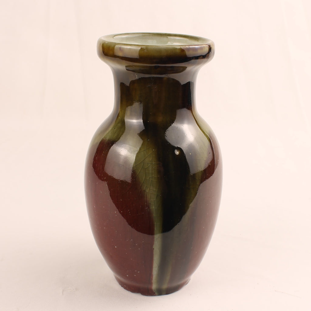 Keramische Vaas met Druipglazuur – West Germany Stijl – Art Pottery